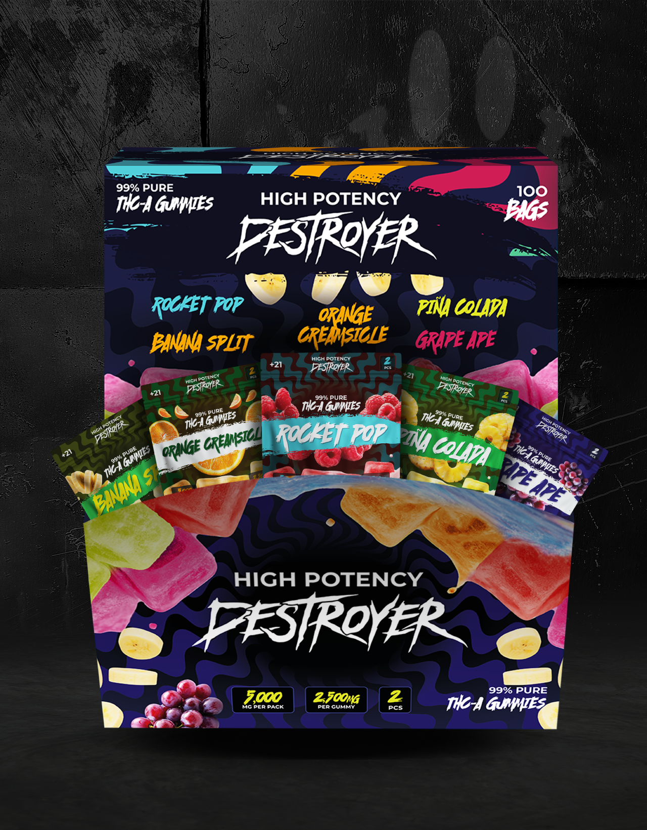 THC-A Gummies - 100 CT BOX A