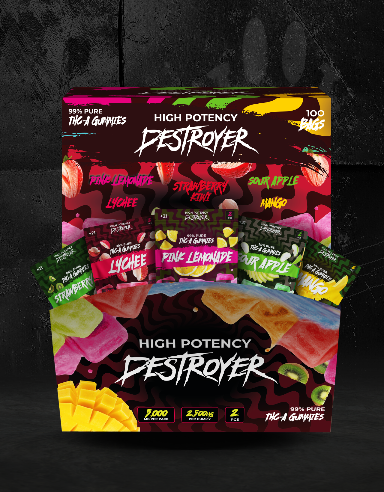 THC-A Gummies - 100 CT BOX B