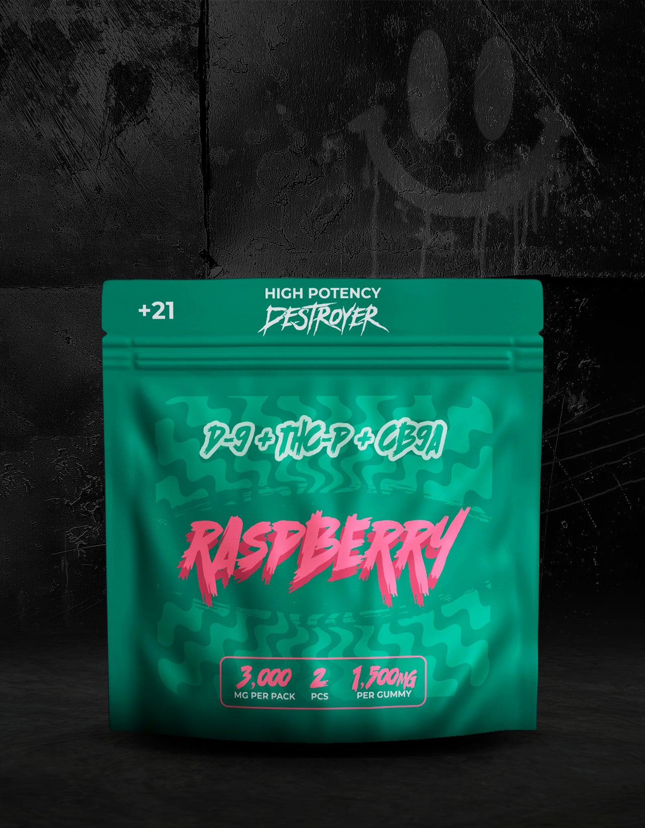 D9 + THC-P + CB9A 100CT Box: Blue Razz, Raspberry, Watermelon, Pineapple