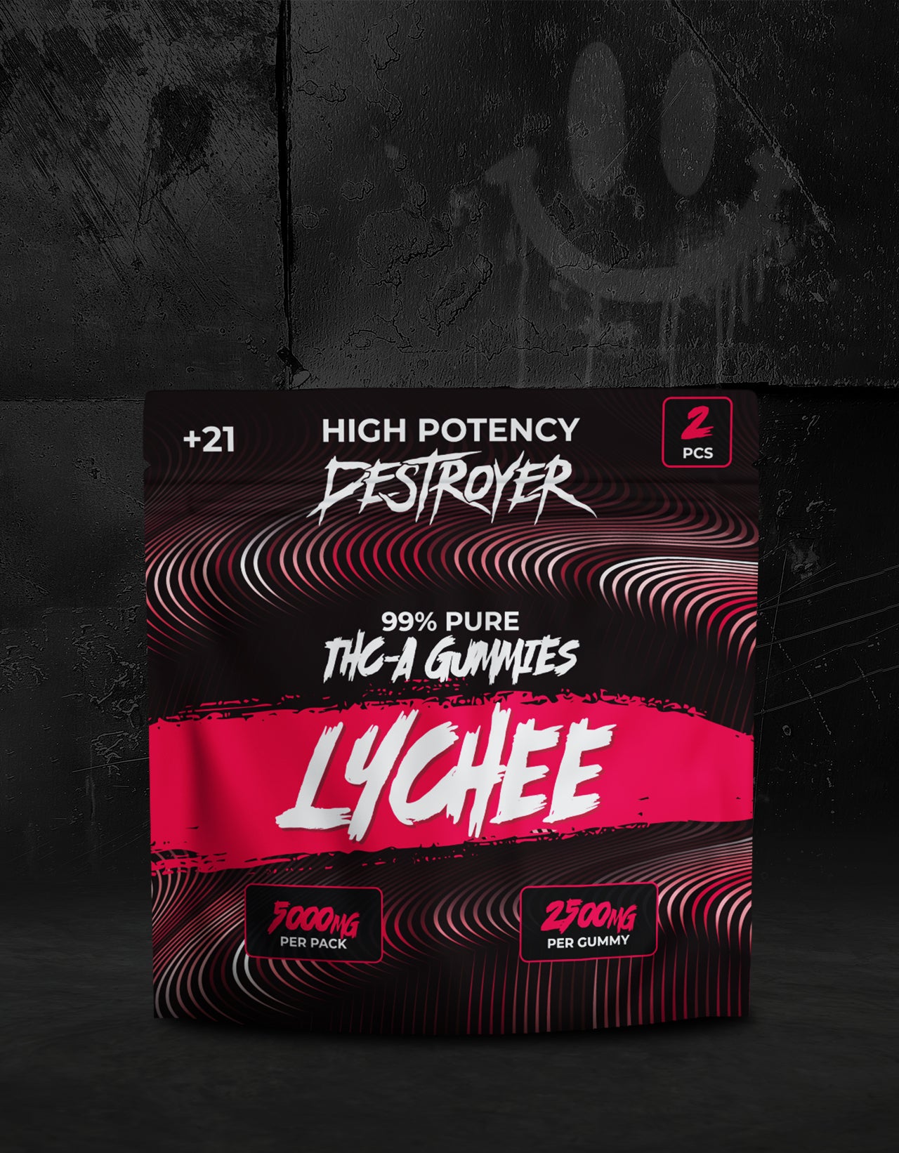 THC A Gummies 100CT Box: Pink Lemonade, Lychee | Strawberry Kiwi, Sour Apple, Mango