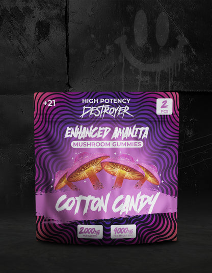 Mushroom Gummies 100CT Box: Sour Tropical, Blue Razz, Cotton Candy, Raspberry Nerdz, Strawnana