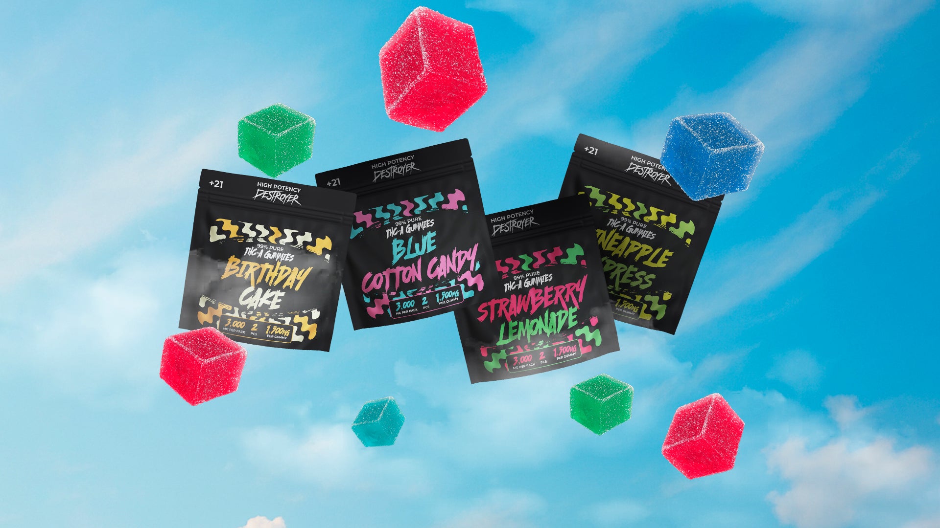 THC-A Gummies - Mylar Bag