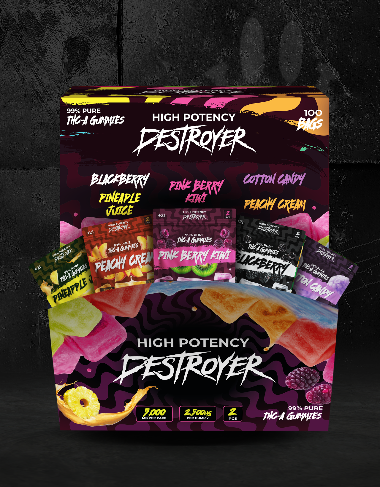 THC-A Gummies -  100 CT BOX C