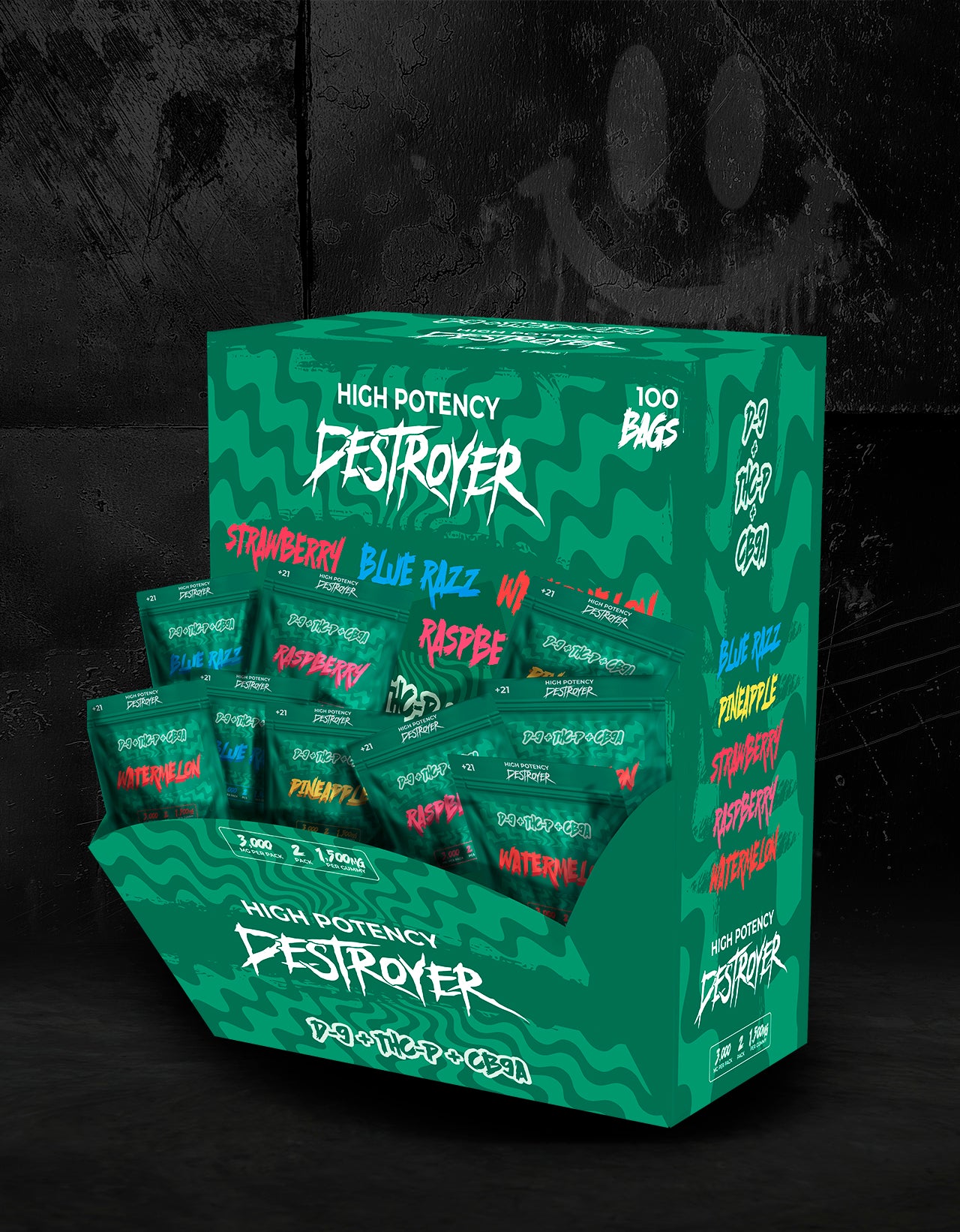 D9 + THC-P + CB9A GUMMIES - 1OO CT BOX