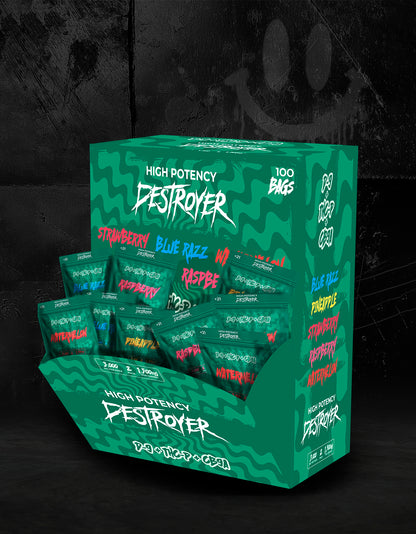 D9 + THC-P + CB9A 100CT Box: Blue Razz, Raspberry, Watermelon, Pineapple