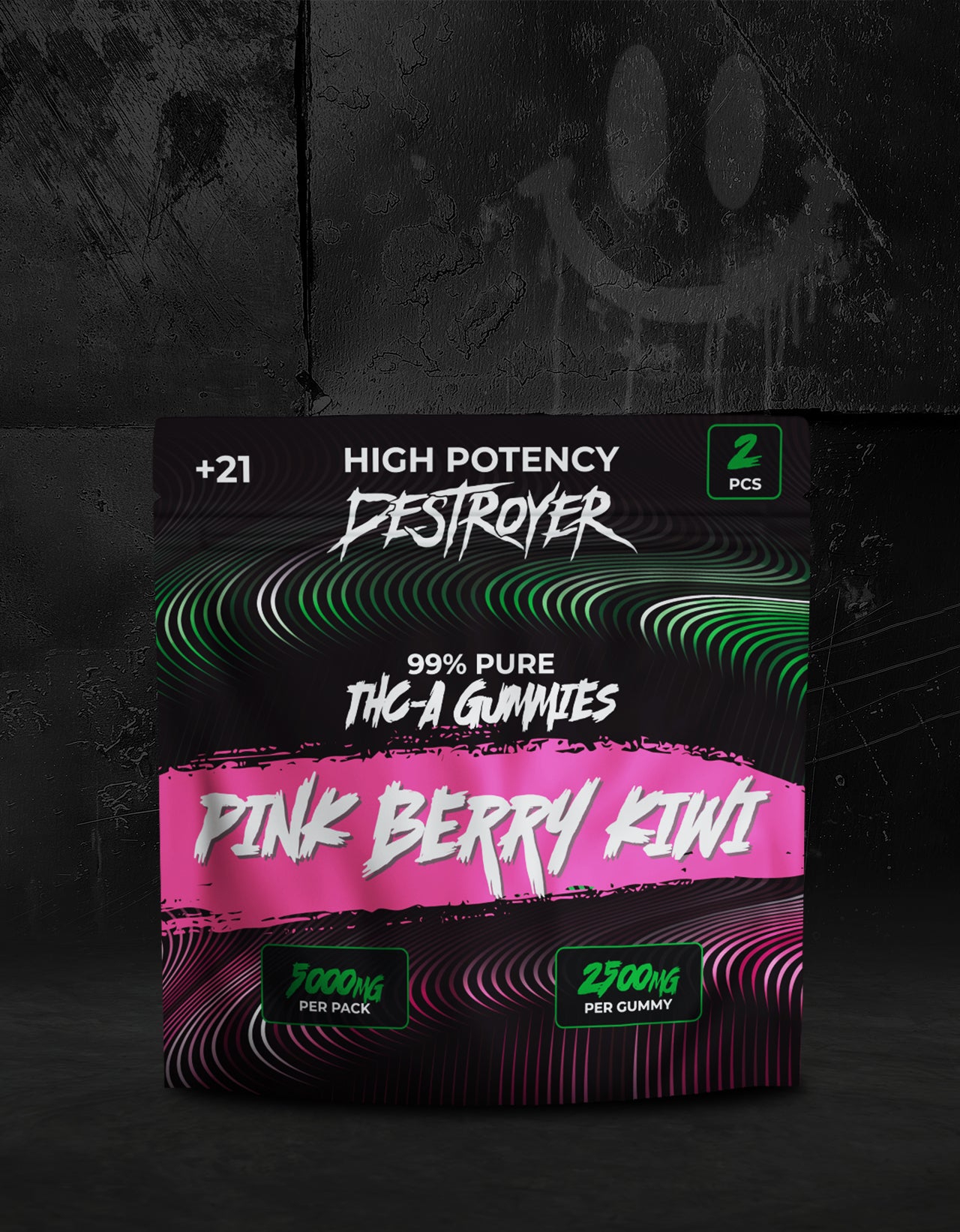 THC A Gummies 100CT Box: Blackberry, Pineapple Juice, Pink Berry Kiwi , Cotton Candy, Peach Cream