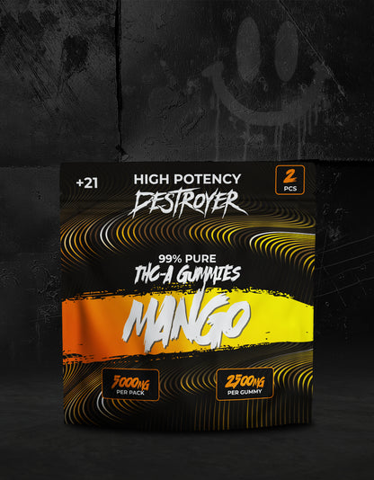 THC A Gummies 100CT Box: Pink Lemonade, Lychee | Strawberry Kiwi, Sour Apple, Mango